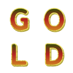 Letter Emoji โชคลาภกรอบทอง 3D 056