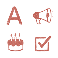 くすみピンク ABC123数字 デコ 繪文字