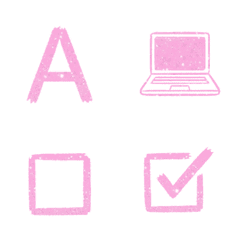 Kilau Pink ABC 123 Emoji