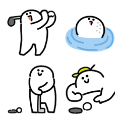 Smiling golf anime emoji