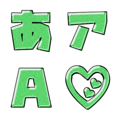 JP response emoji alphabet kanji 135