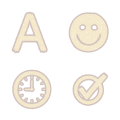 微閃 米色 ABC 數字123 萬用...