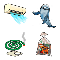 夏の涼と風物詩の絵文字
