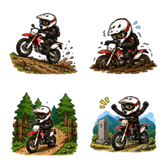 山遊び！オフロードバイク 絵文字 40個
