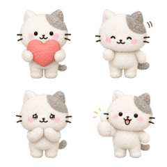 Moving Cute Plush Cat Emoji