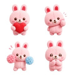 Moving Little Bunny Plush Emoji