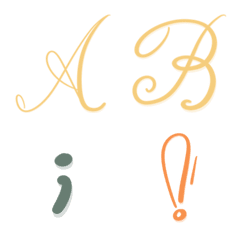 Old English A-Z handwritten Emoji