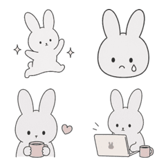 Grey Color Simple Bunny