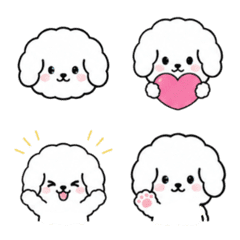 white fluffy poodle emoji