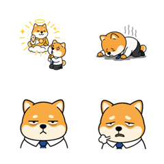 会社員柴犬の毎日仕事デコ絵文字40