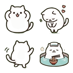 Daily Mochi-White Cat Emoji