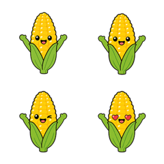 Smiling corn emoji