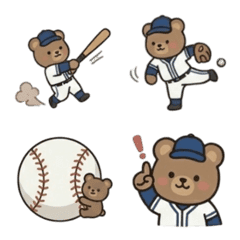 ゆるくまさんの野球絵文字
