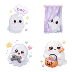 Cute soft little ghost emoji