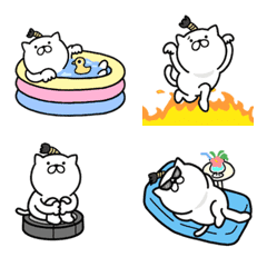 Moving Pretty Kitten emoji 6 Samurai Cat
