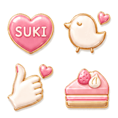Gold  x pink Stylish Emoji