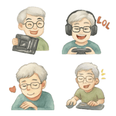 Watercolor PC Boy Emoji