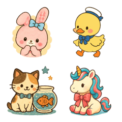 showa retro style animal Emoji