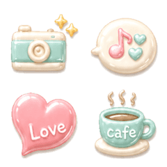 Cute pastel simple emojis