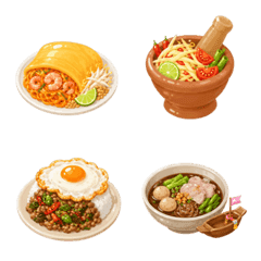 Cute soft Thai food emoji