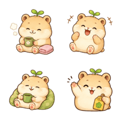 かわいいネズミの絵文字ステッカー2