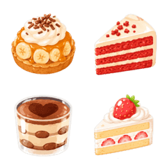 Cute soft jelly dessert and bakery emoji