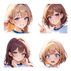 Athletic Girl: Tiny Energetic Emoji