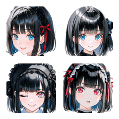 Mysterious Cat Girl: Tiny Daily Emoji