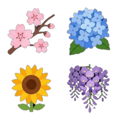 Botanical Minimal: Floral Emoji Set