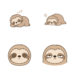 働きたくないナマケモノのデコ絵文字40