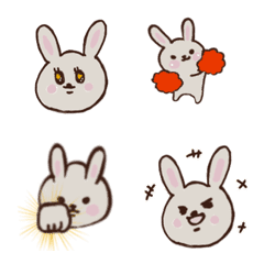 年中使える・使いやすい 動くうさぎ絵文字