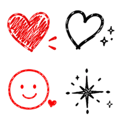 Red & Black Simple Hearts