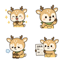 かわいい鹿の絵文字ステッカー