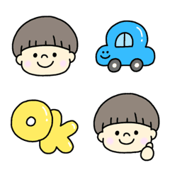 マッシュルームヘアの男の子絵文字