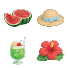 Needle Felted Cozy Summer Emoji