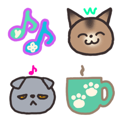 気持ちを伝える、ねこさん絵文字♪