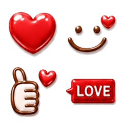 Various puffy hearts