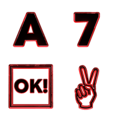 Animated Black Font with Red Sparkles