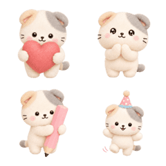 Animated Scottish Fold Plush Emoji