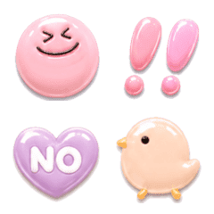 aesthetic pink and purple emojis