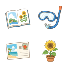 夏休みわくわく絵文字