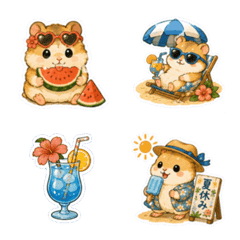 Mochikoro Ham Emoji: Summer Vacation