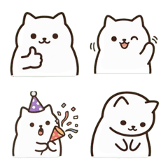 Mochi Mochi White Cat Daily Emoji