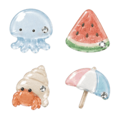 立体海洋夏日表情