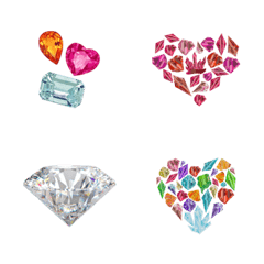 Luxury 3D Gem & Heart Emoji