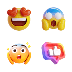 Cute 3D Character & Gem Emoji