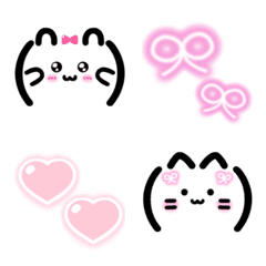 Cute pink japanese emoji
