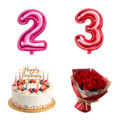 動く!誕生日に♥️数字バルーンやケーキ