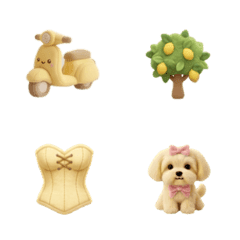 Fluffy Yellow Pastel Emoji