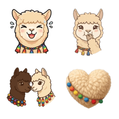 Lovely Fluffy Alpaca Emoji